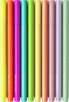 Faber-Castell Grip Filzstift Neon + Pastell 10er Etui 