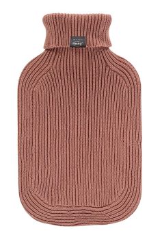 Fashy Wärmflasche mit Rollkragen-Strickbezug braun 2 L 