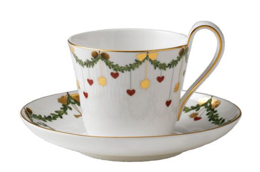 Royal Copenhagen Starfluted Christmas Morgen Ober & Untertasse 