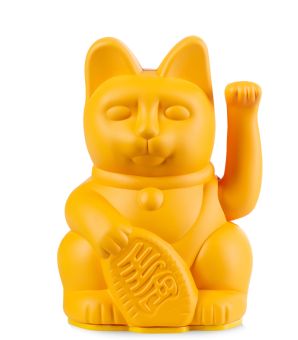 Donkey Winkekatze mini Lucky Cat Dark Yellow 