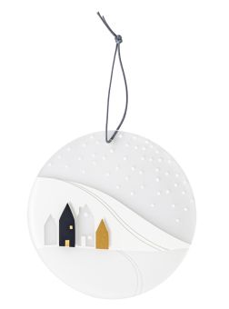 Räder Schneetag Glashänger Schneelandschaft D.12cm 