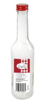 Einkochwelt Gradhalsflasche 350 ml mit Schraubdeckel rot 