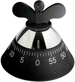 Alessi Kitchen Timer Zeitschalter schwarz 