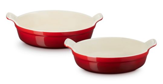 Le Creuset Auflaufformen-Set Rund Tradition 20/24 cm Kirschrot 