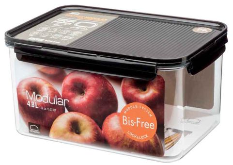 Lock & Lock Frischhaltebox rechteckig 4,80 L BisFree Modular 273x190x142 mm 