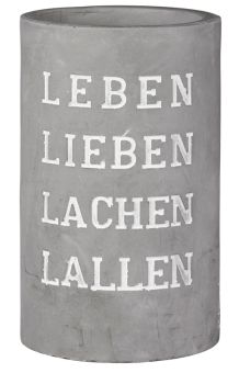 Räder P.e.t. Vino Beton Weinkühler Leben lieben H 14 cm,21 cm hoch 
