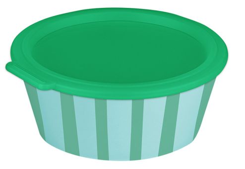 Koziol Schale 1,3l mit Deckel Nora Stripes sweet green/mid green 