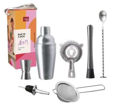 Vacu Vin Cocktail-Set (7tlg.) Bar in a Box, Edelstahl 