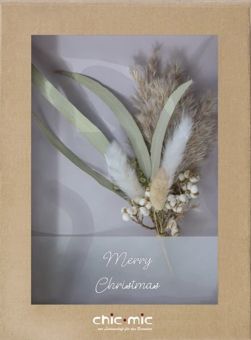 chic.mic Trockenblumen in Geschenkbox Merry Christmas 