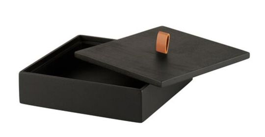 Gift Company Bento Box Mangoholz quadratisch schwarz 