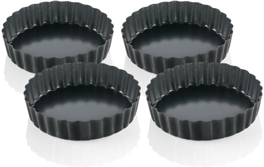 Küchenprofi Tarteletteförmchen 4er Set 12 cm schwarz 