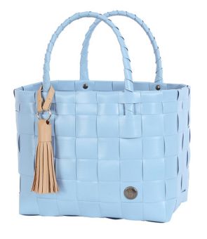 Handed By Shopper Mini Paris XS faded blue mit Quaste pale grey 