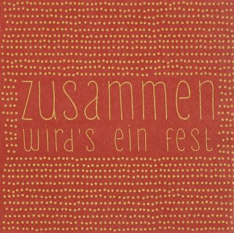 Räder Servietten 33x33cm Zusammen wird´s ein Fest (20 St.) 
