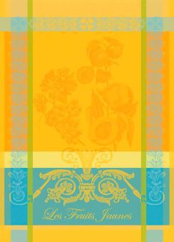 Garnier-Thiebaut Geschirrtuch Les Fruits Jaunes Soleil 56x78 Cm 100% Gekämmte 