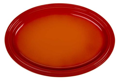 Le Creuset Servierplatte Oval 46 cm Ofenrot 