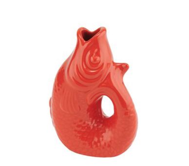 Gift Company Monsieur Carafon Fisch Vase S coral red 1,2 L 