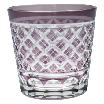 Greengate Wasserglas Cross lavendar crystal medium 