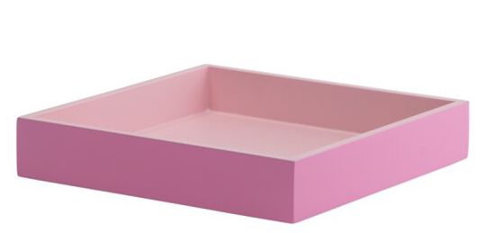 Gift Company Spa Tablett S quadratisch (19x19x3,5 cm),2 farbig pink/rosa 