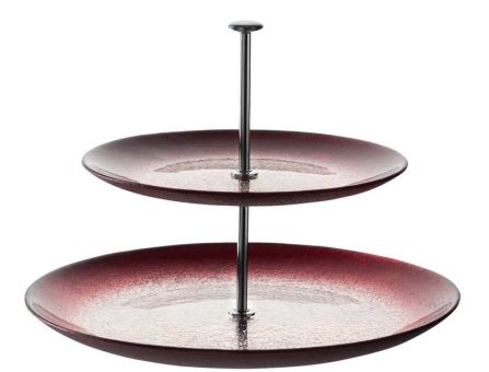 Leonardo Etagere 2-tlg.Rot/Silber Vivo 