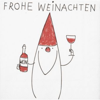 Räder Dining Cocktailserviette 25x25 cm Frohe Weihn. Santa 