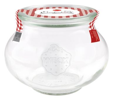 Einkochwelt Weck-Glas Schmuckform 1062 ml Nr.748 mit aufliegenden 100 mm RR-Deckel 