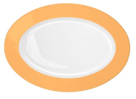 Dibbern Solid Color Mandarine Platte Oval 33 cm 