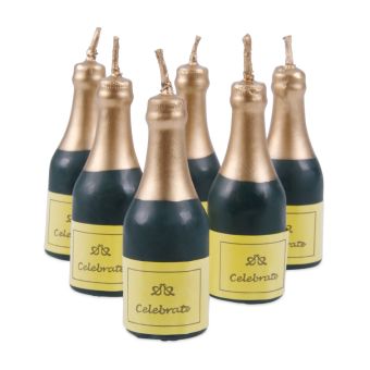 Städter Kerzen-Set Champagner Flaschen 6-tlg. 