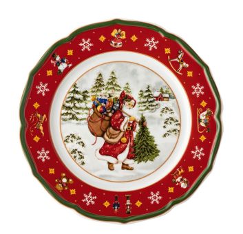 Hutschenreuther Teller Flach 22 cm Happy Wintertime Red 