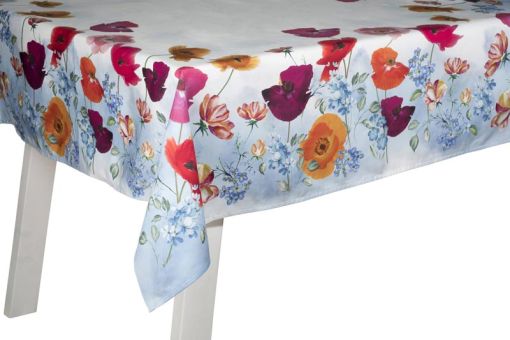 Pichler Tischdecke 130x130 cm Mohnblumen multicolor 