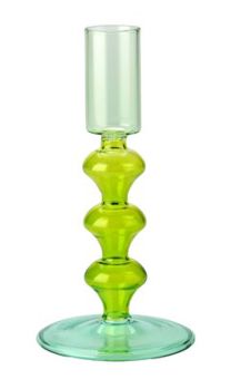 Gift Company Voile Kerzenhalter H 15 cm Borosilikatglas mint/grün/blau gs 