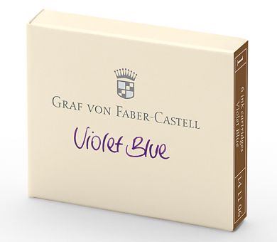Graf von Faber-Castell Tintenpatronen Violet Blue 6x in Faltschachtel 