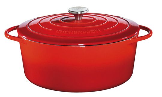 Küchenprofi Bratentopf Oval 33 cm Classic Red Provence 