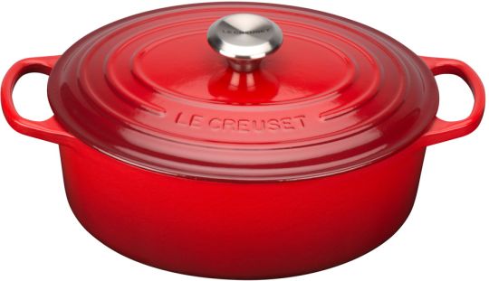 Le Creuset Bräter Oval Signature 33 cm Kirschrot 