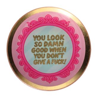 Gift Company Love Plates Glasteller S Motiv: You look so damn good when you don´t give a fuck, D (10 cm) rosa 