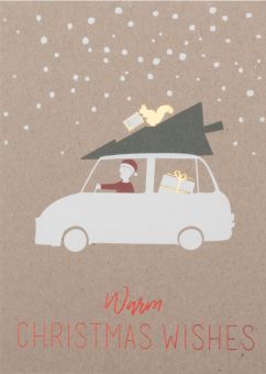 Räder Weihnachtsautokarte Warm Christmas Wishes 