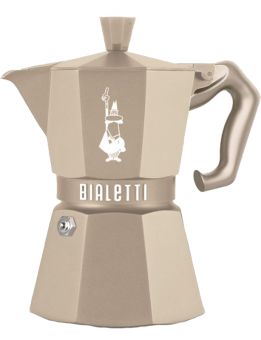 Bialetti Espressokocher Moka Express Exclusive Induktion 6 Tassen cremé 