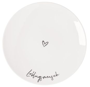 Villeroy & Boch Statement Frühstücksteller Lieblingsmensch 21X21X2,5 cm 