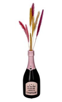 Gift Company Mignon Vase Champagnerflasche Motiv: All you need…. schwarz/rosa 