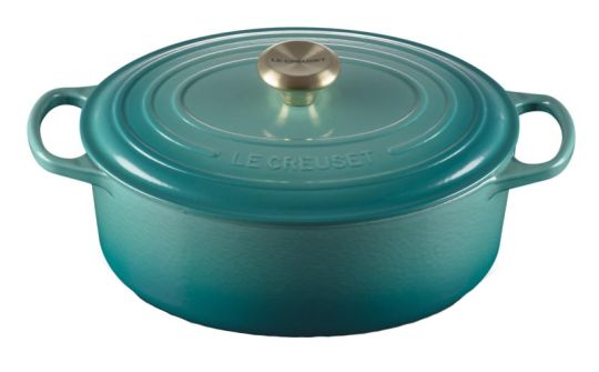 Le Creuset Ovaler Bräter Signature 31 cm Bleu Riviera 