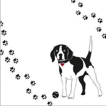 Paperproducts Servietten 25x25 cm Atelier Chiens 