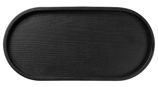 ASA Selection Holztablett Oval Schwarz Wood L 23 cm B 11 cm H 2 cm 