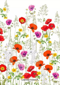 Garnier-Thiebaut Geschirrtuch Les Coquelicots Violet 50x70 Cm 50% Leinen/50% 