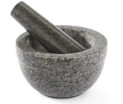 Rösle Granit Mörser Ø 14 cm mit Stößel / Schwarz Grau 