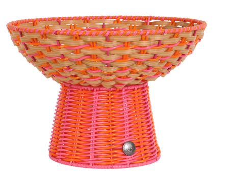 Handed By Korb auf Fuß D29 H 20 cm Poppy fuchsia pink and orange 