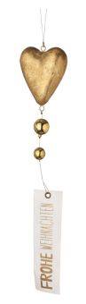 Räder Winterluft Betonornament Herz gold 