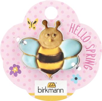 Birkmann Ausstechform Biene 5 cm Edelstahl auf Cardboard 