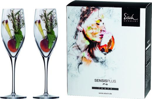 Eisch Superior Sensis plus Champagnerglas 500/71 - 2 Stück Geschenkkarton 