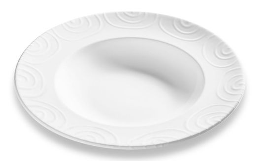 Gmundner Keramik Weiß geflammt, Pastateller Gourmet ø 29Cm 