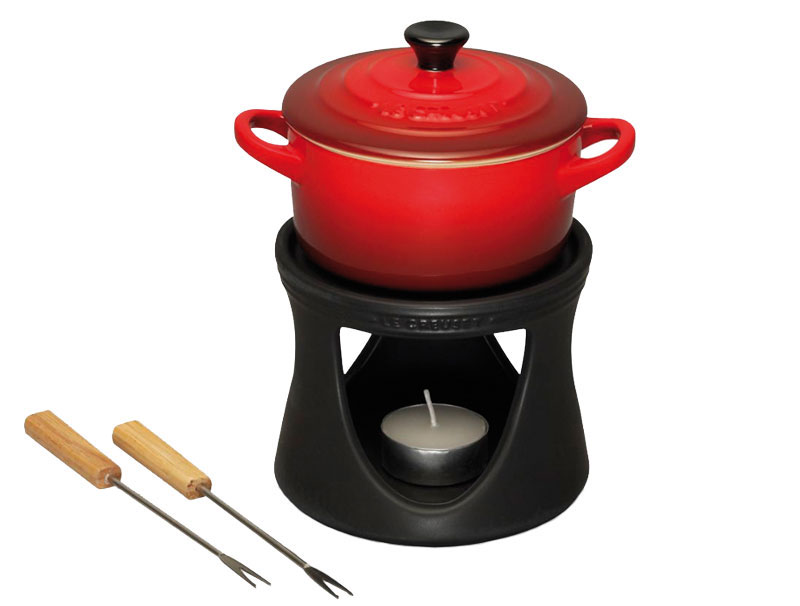 Le Creuset Mini FondueSet in kirschrot Woks Fondues Tagines